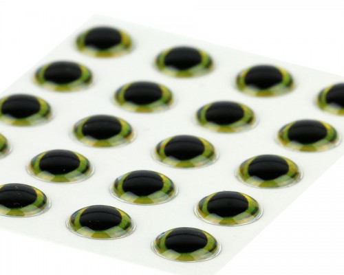 Ultra 3D Epoxy Eyes, Basic Yellow, 6 mm